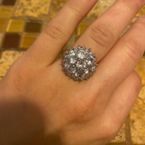 925 silver stamped CZ simulated 3ct stones - Picture 4 of 7